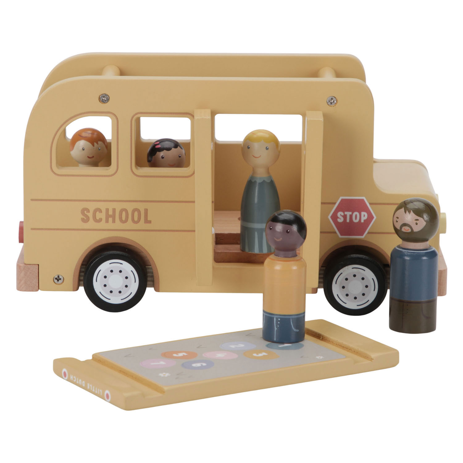 Little Dutch Houten Schoolbus Speelset FSC