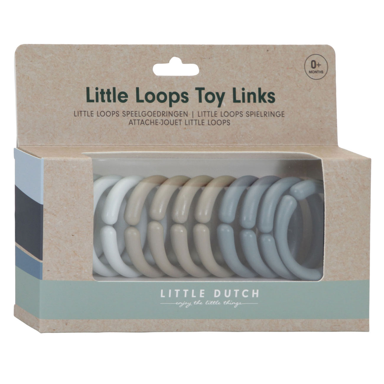 Little Dutch Little Loops Speelgoedringen Blauw, 12dlg. 
