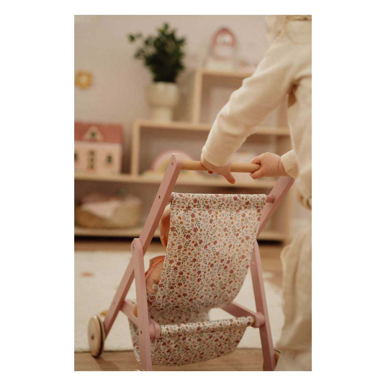 Poussette de poupée en bois Little Dutch FSC