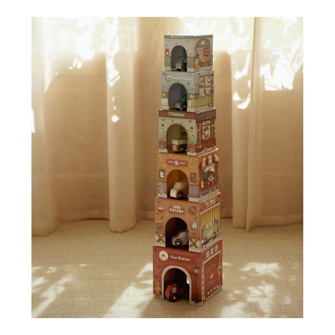 Little Dutch Stapeltoren incl. 6 Auto's FSC