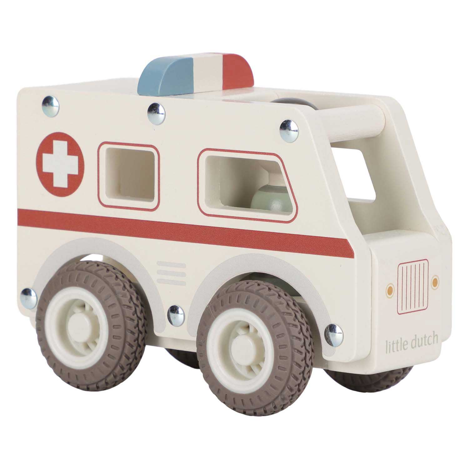 Little Dutch Houten Ambulance met Poppetje FSC