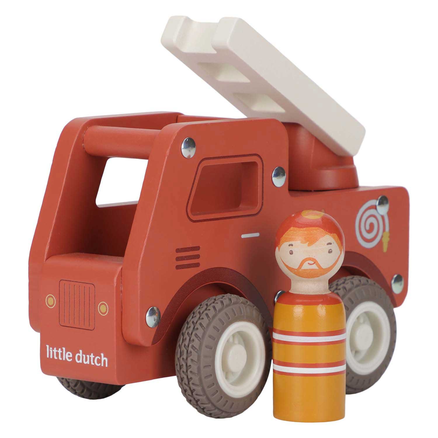 Little Dutch Houten Brandweerwagen met Poppetje FSC