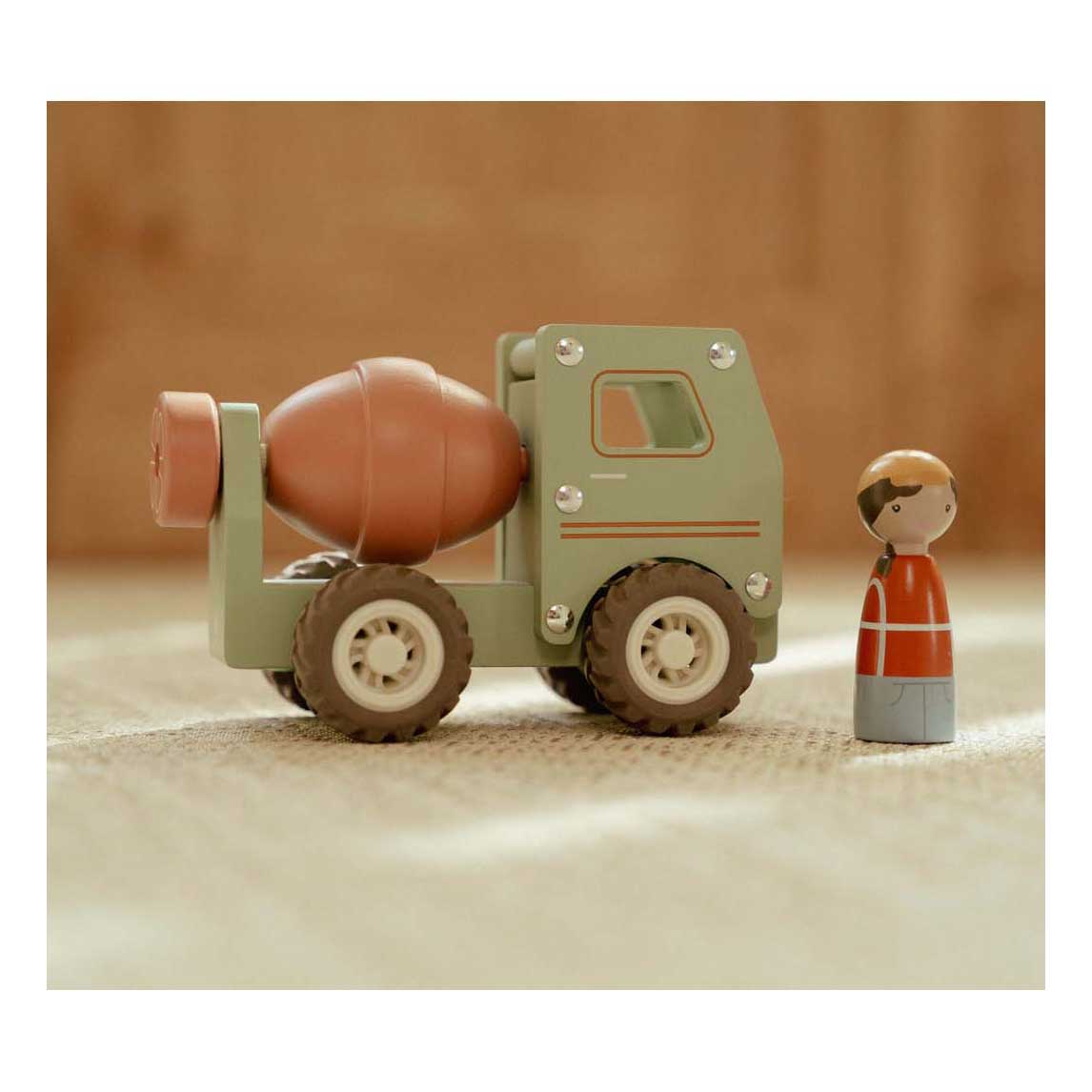 Little Dutch Houten Cementwagen met Poppetje FSC
