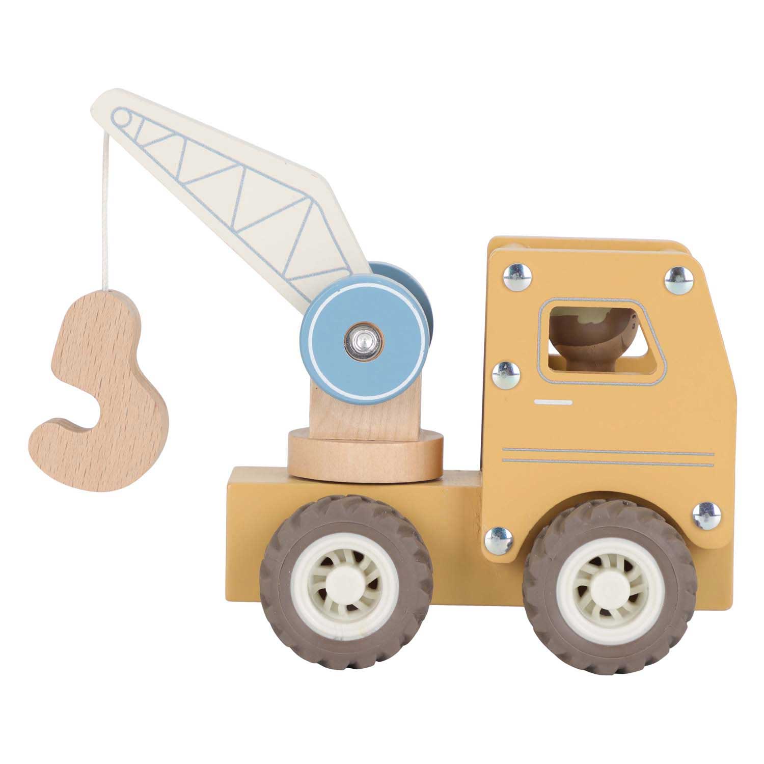 Little Dutch Houten Kraanwagen met Poppetje FSC