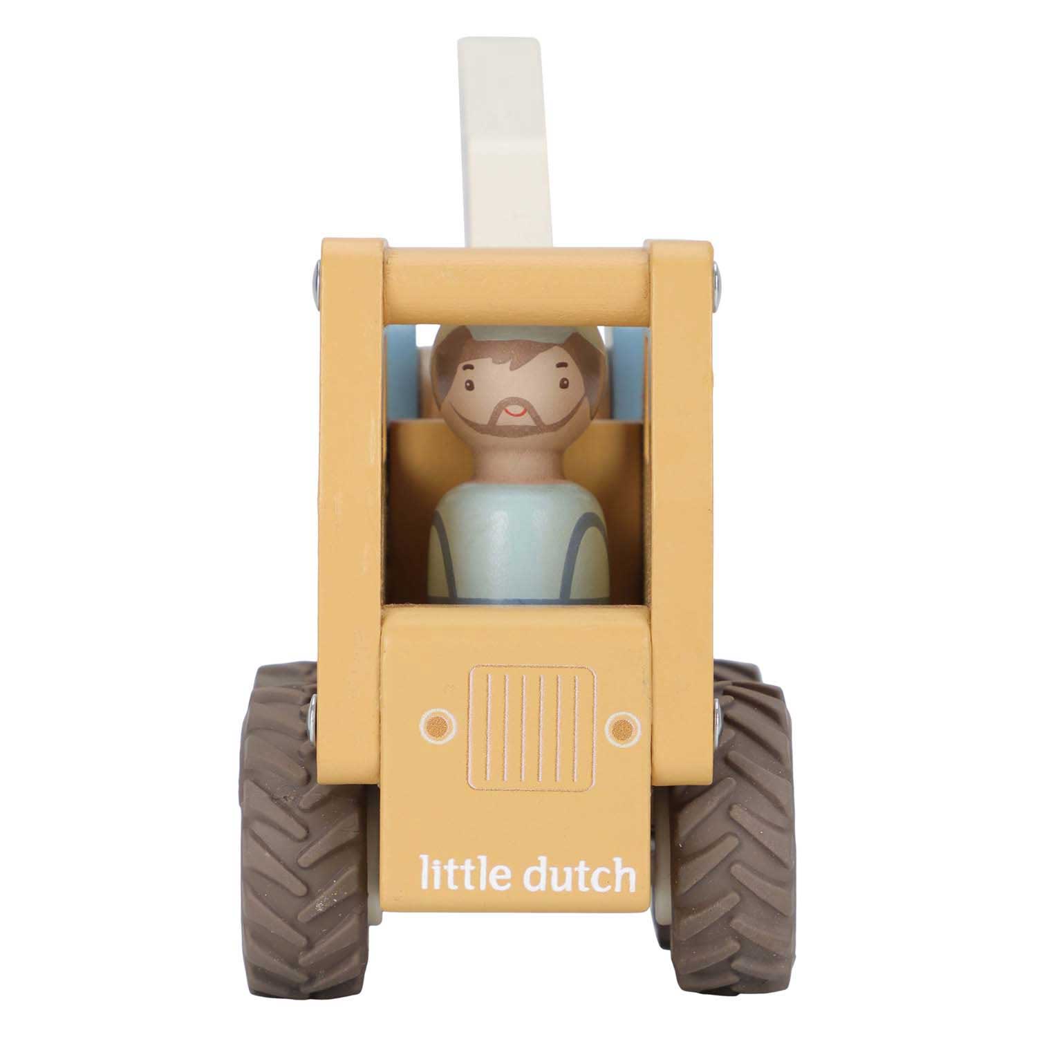 Little Dutch Houten Kraanwagen met Poppetje FSC