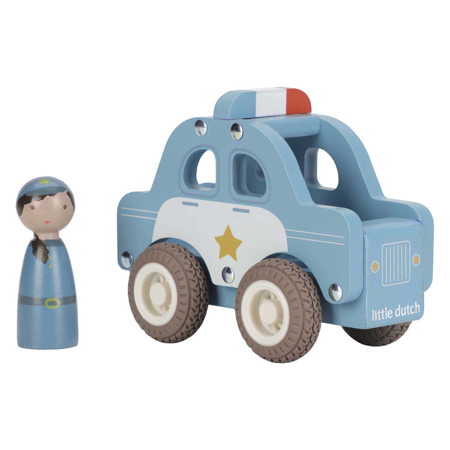 Little Dutch Houten Politiewagen met Poppetje FSC