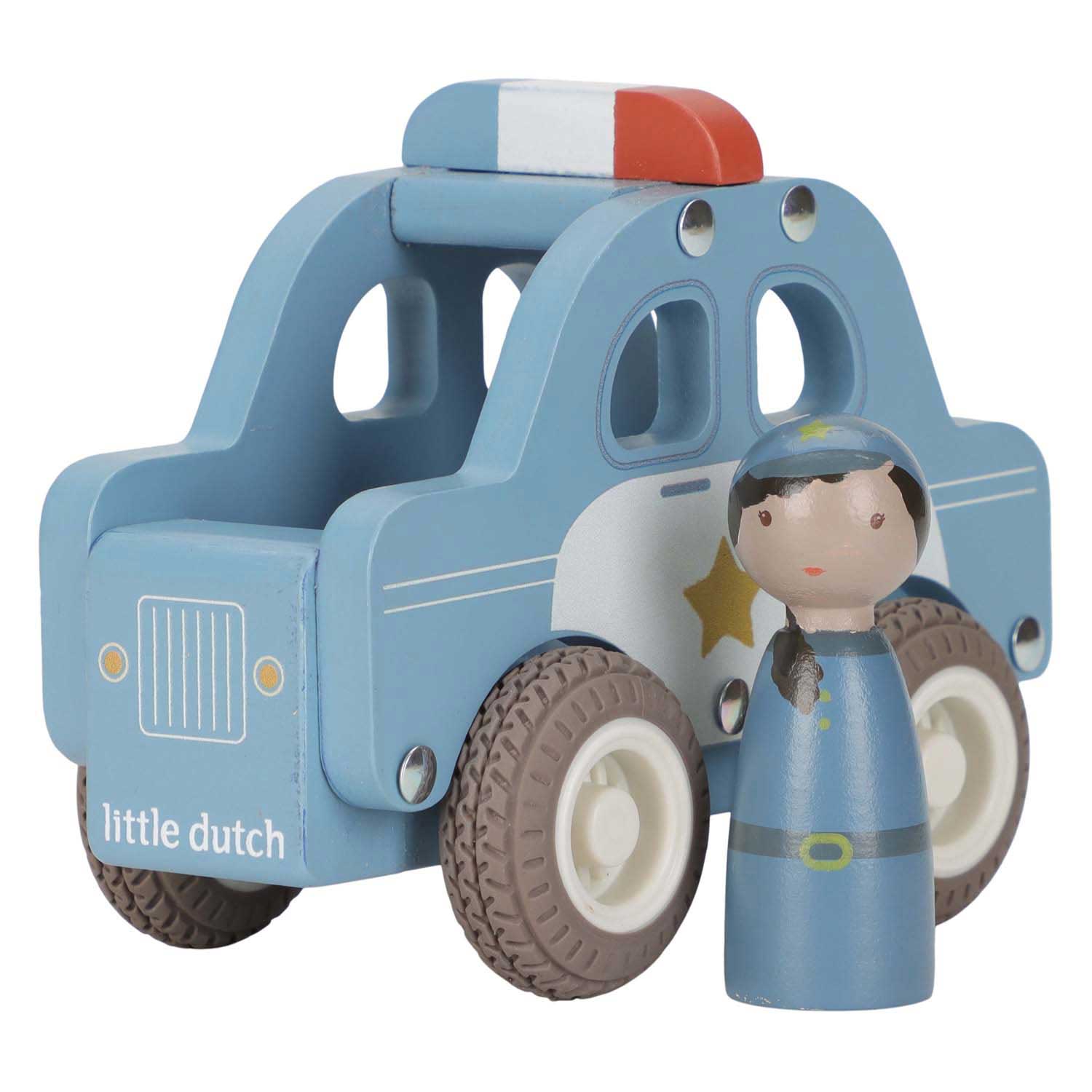 Little Dutch Houten Politiewagen met Poppetje FSC