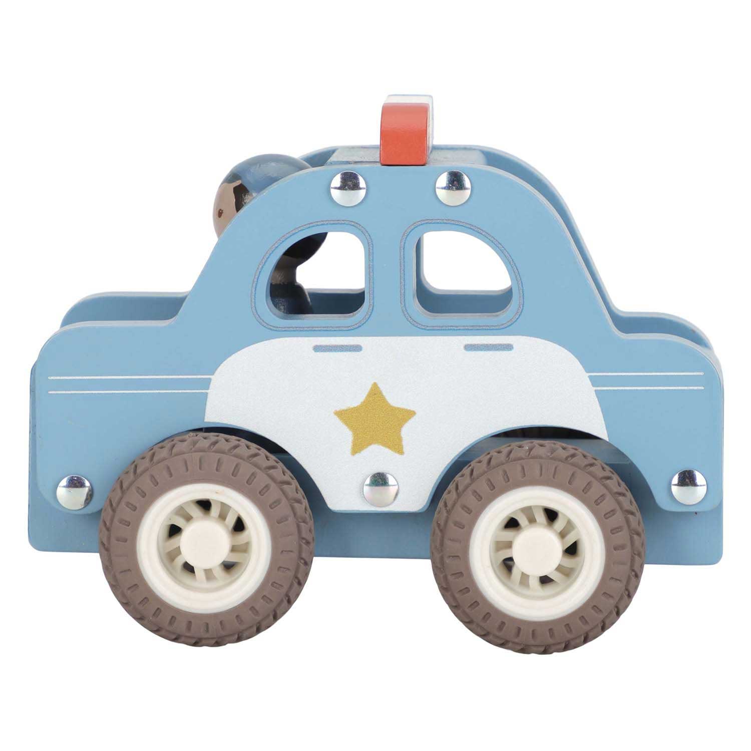 Little Dutch Houten Politiewagen met Poppetje FSC