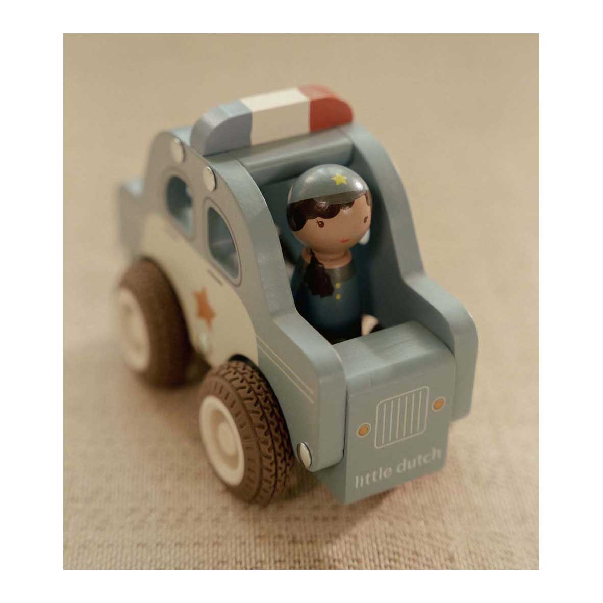 Little Dutch Houten Politiewagen met Poppetje FSC