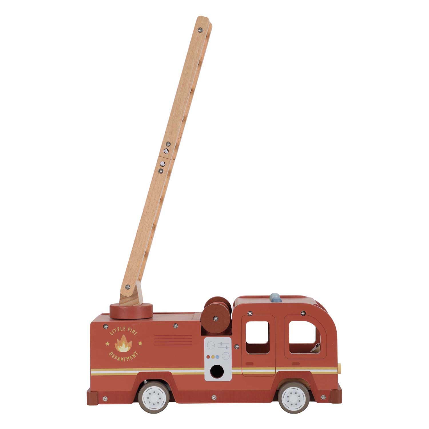 Little Dutch Holz-Feuerwehrauto-Set mit Figur FSC