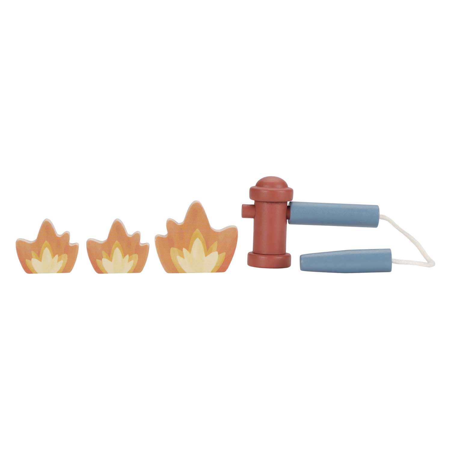 Little Dutch Holz-Feuerwehrauto-Set mit Figur FSC