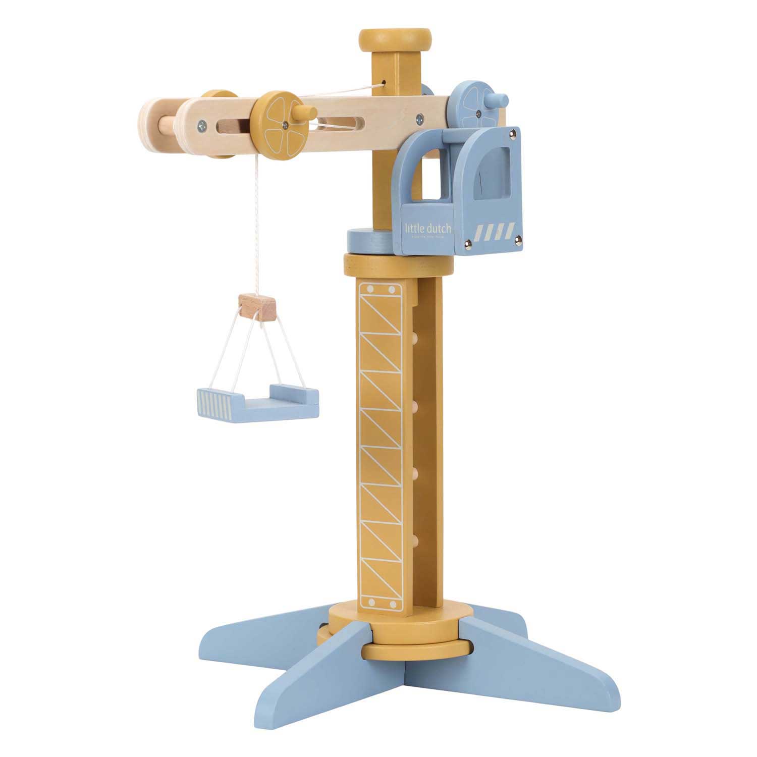 Little Dutch Houten Kraan set met Treinbaan FSC