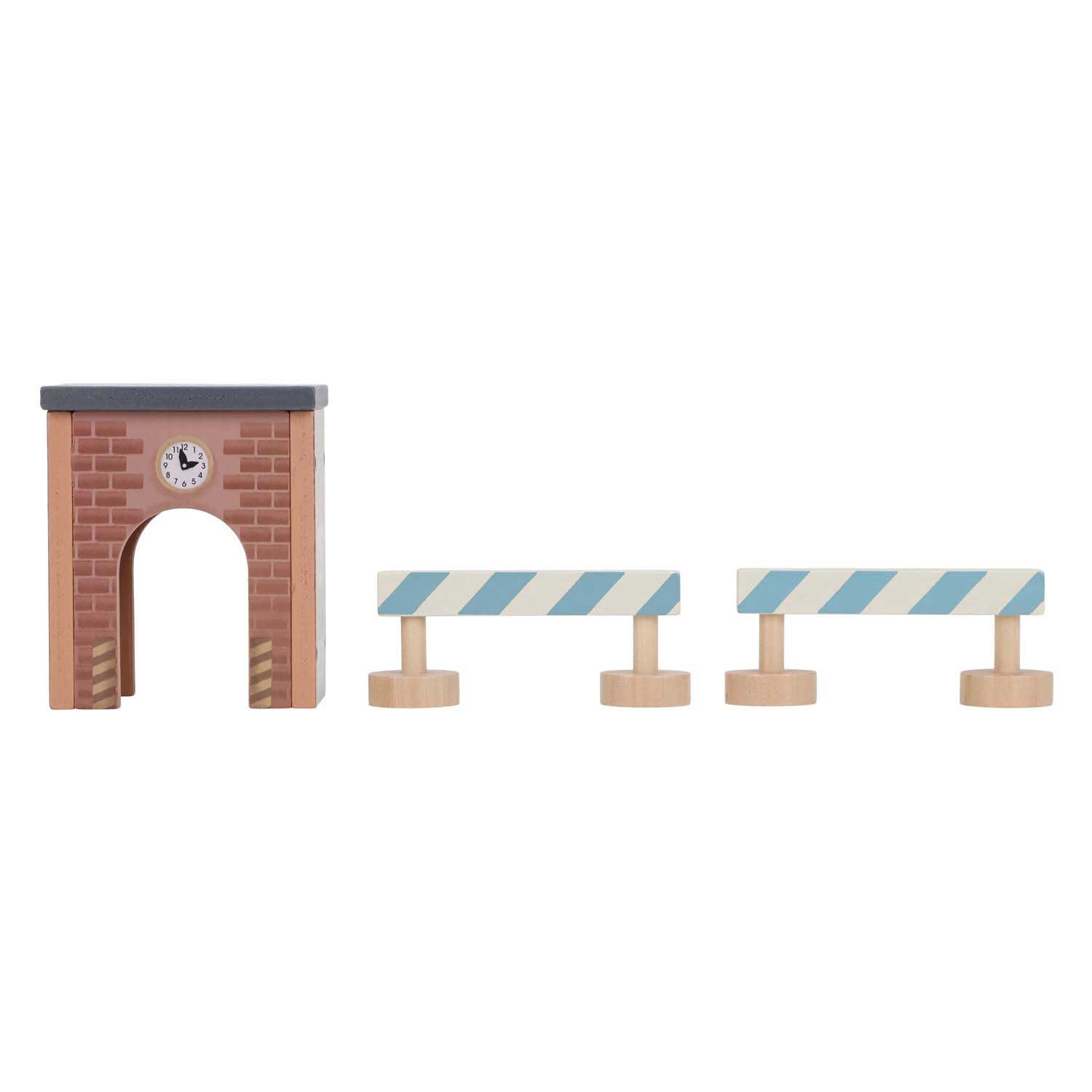 Little Dutch Houten Kraan set met Treinbaan FSC
