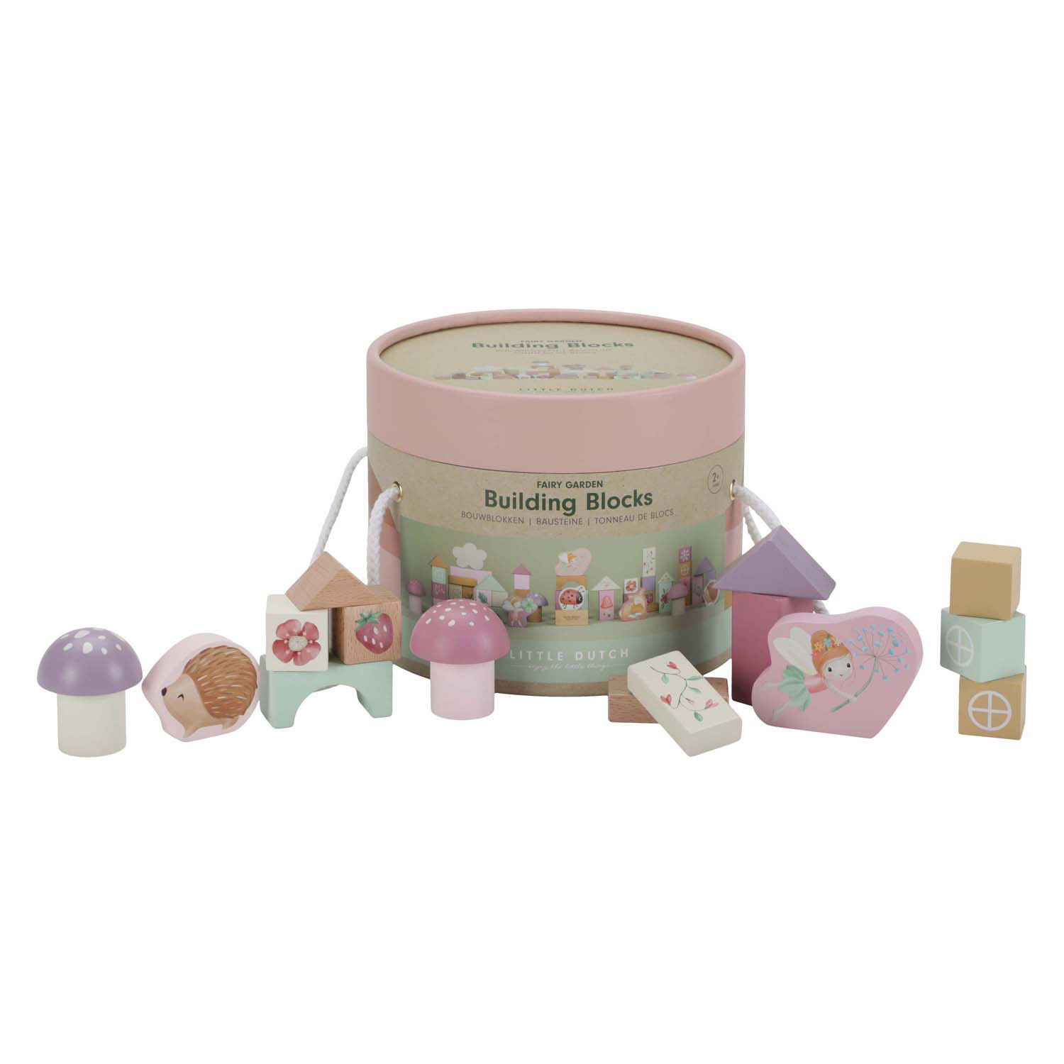 Little Dutch Houten Bouwblokken Fairy Garden FSC, 50dlg.