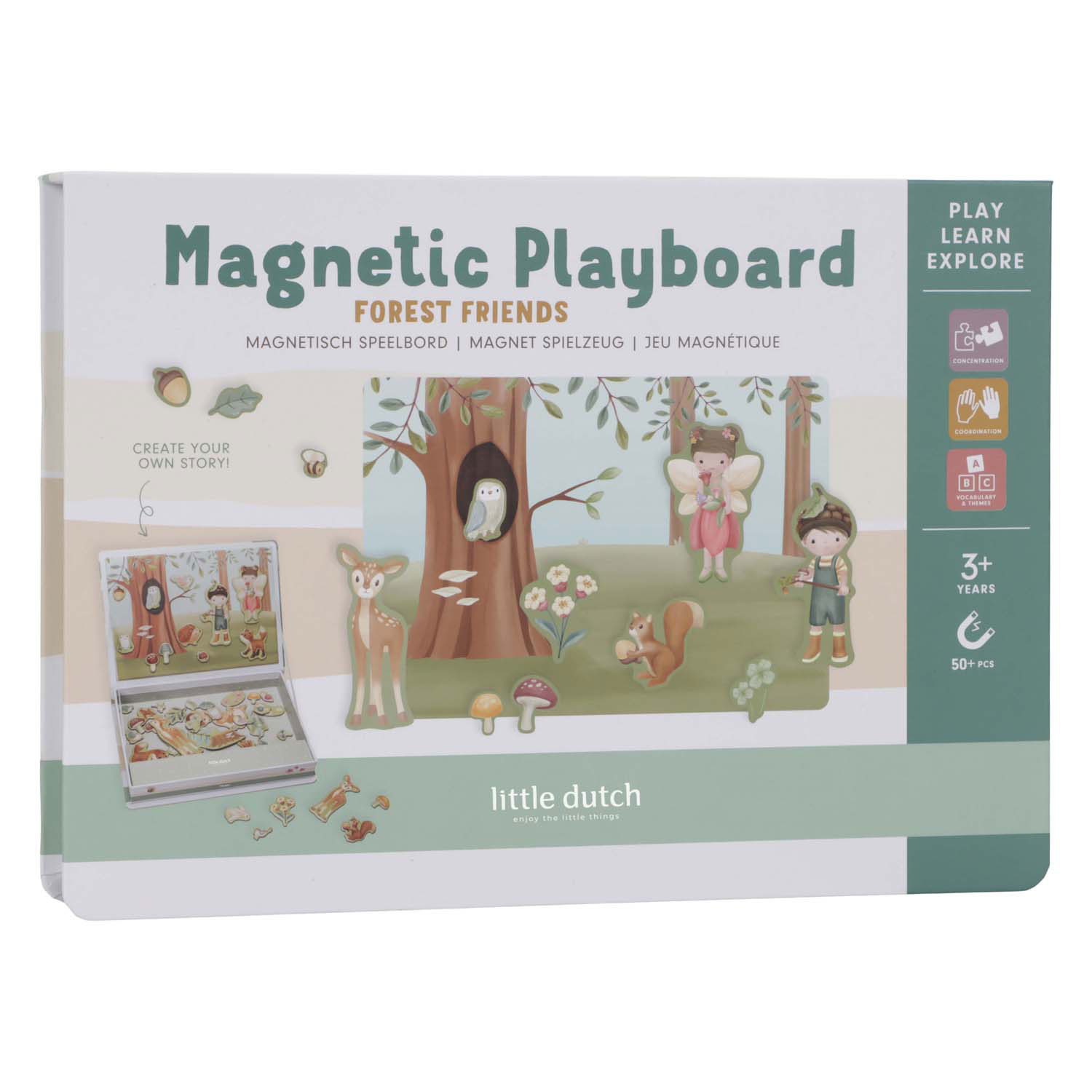 Little Dutch Houten Magnetisch Speelbord Forest Friends FSC