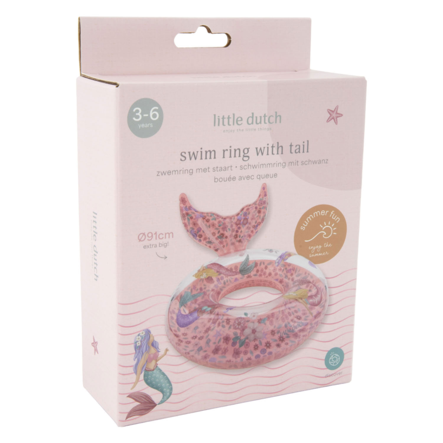 Little Dutch Dreamy Mermaid Zwemring 91cm + Staart