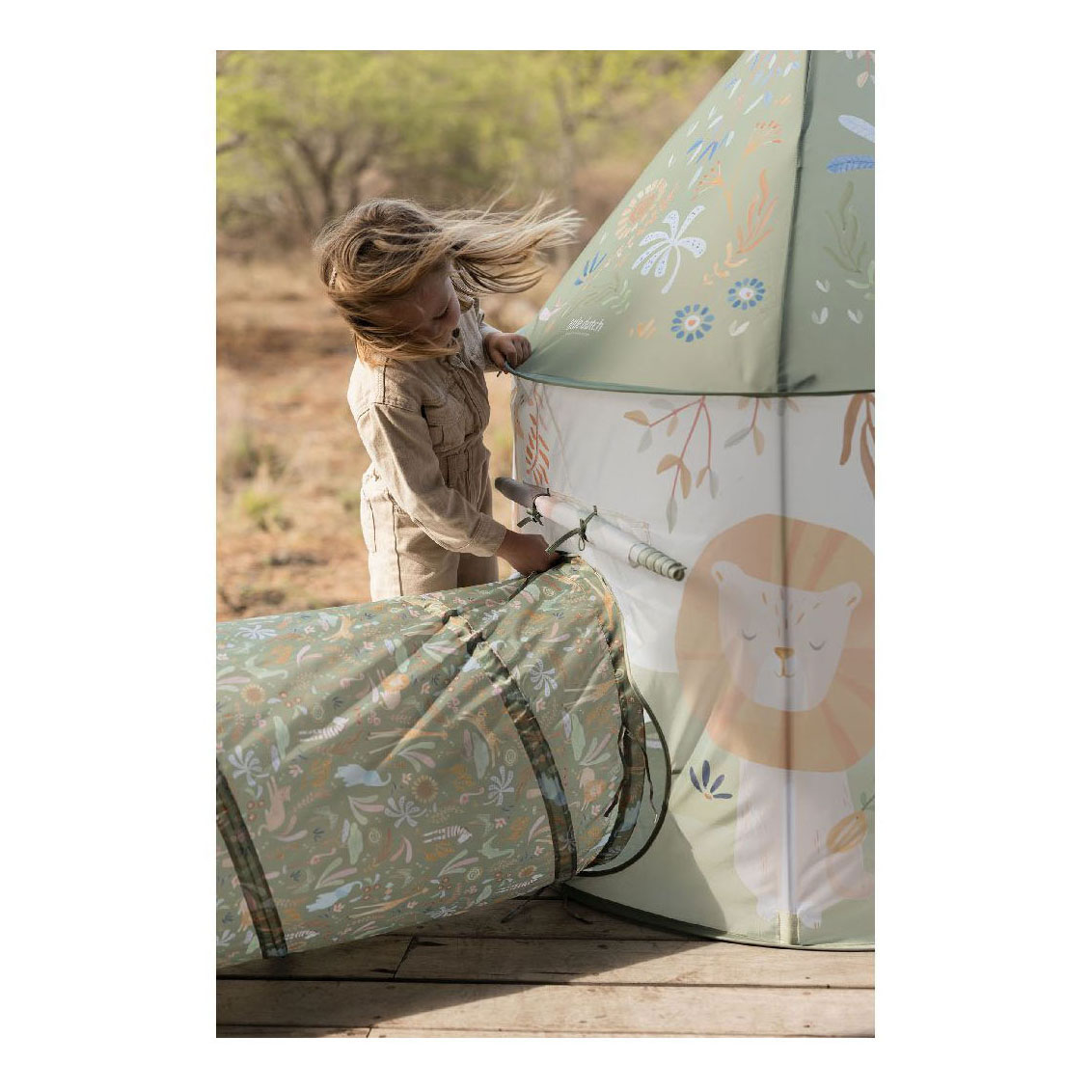 Little Dutch Safari Tent Met Kruiptunnel