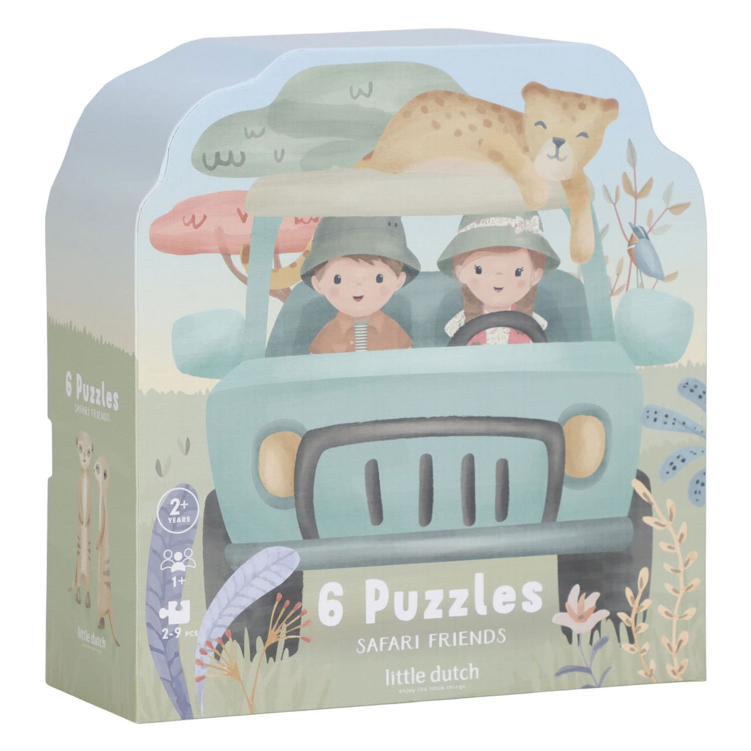 Little Dutch 6 Puzzels Safari Friends - FSC