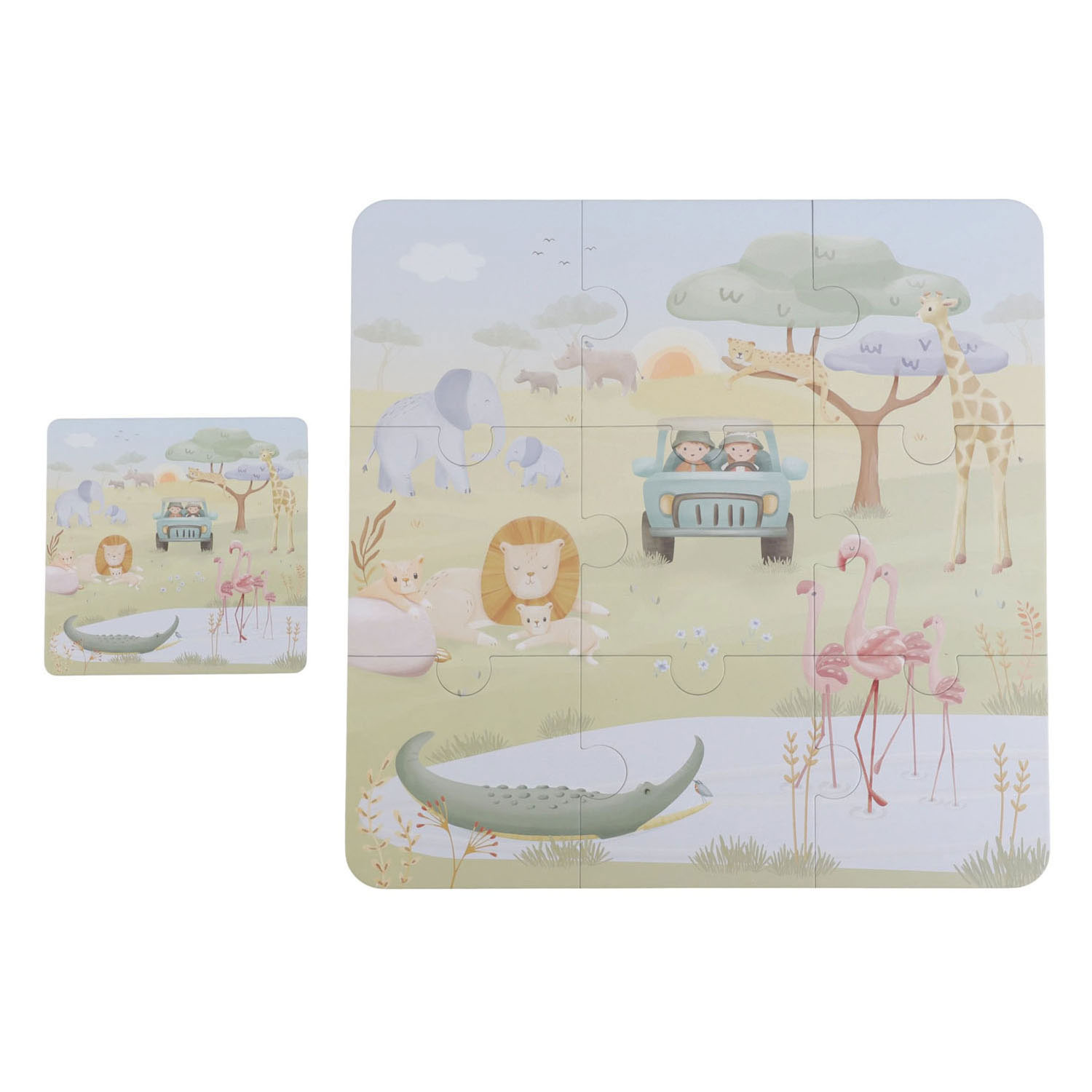 Little Dutch 6 Puzzels Safari Friends - FSC