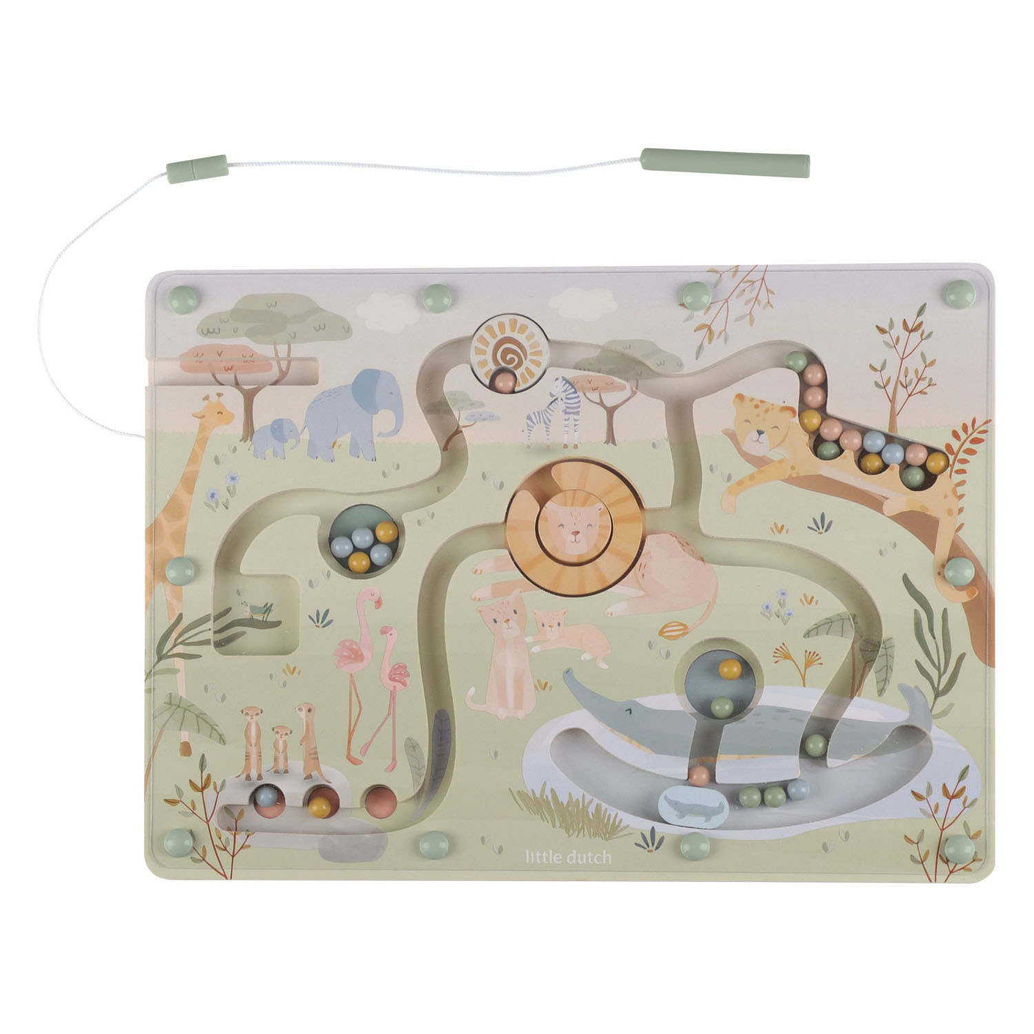 Little Dutch Houten Magnetisch Doolhof Safari Friends - FSC