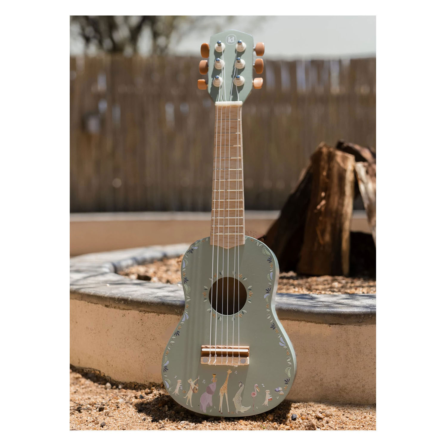 Little Dutch Houten Houten Gitaar Groen Safari Friends - FSC