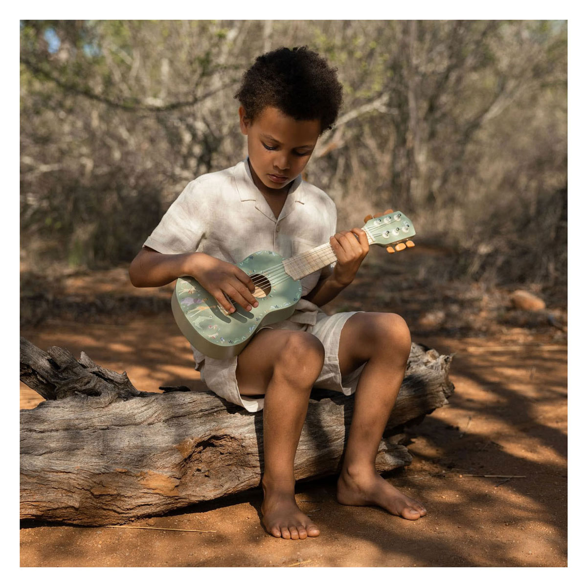 Little Dutch Houten Houten Gitaar Groen Safari Friends - FSC