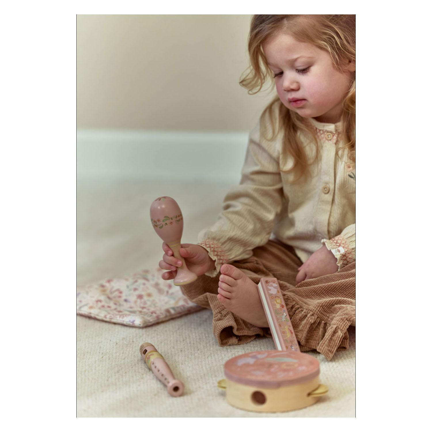Little Dutch Houten Muziekset Roze Safari Friends - FSC
