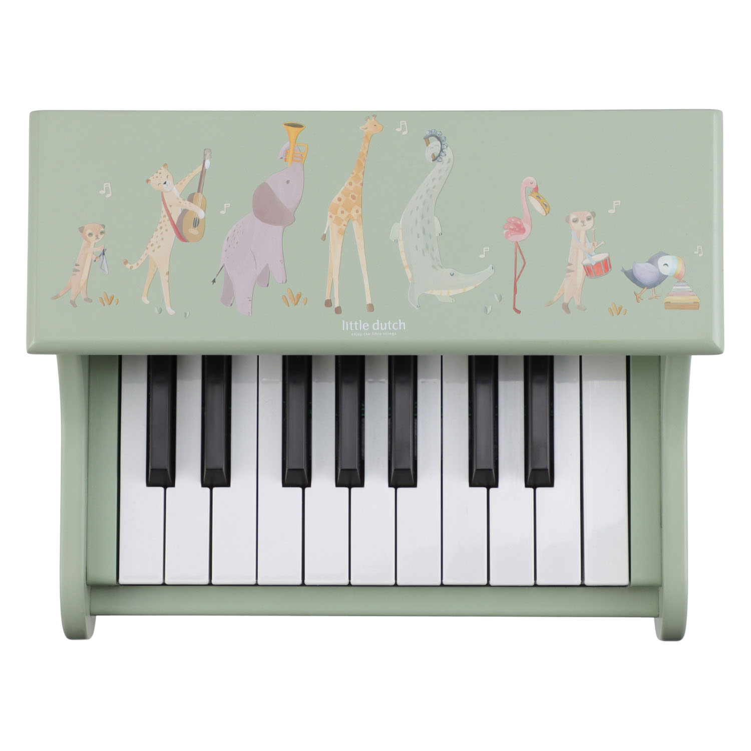Little Dutch Houten Houten Piano Groen Safari Friends - FSC