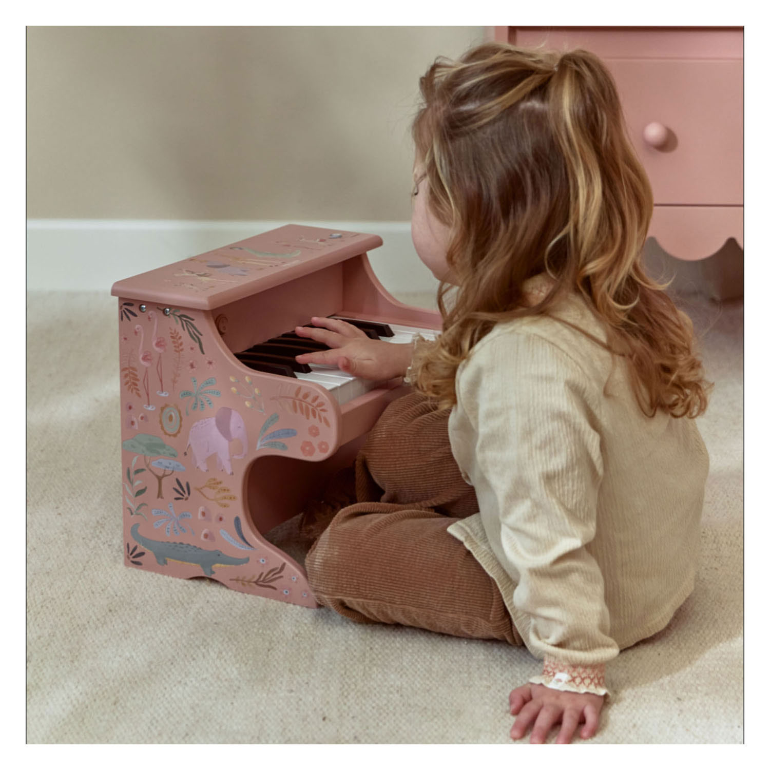 Little Dutch Houten Houten Piano Roze Safari Friends - FSC