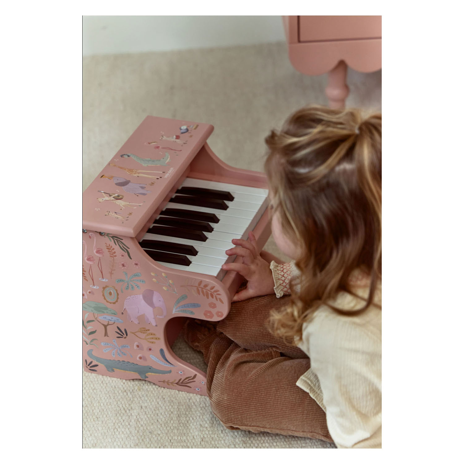Little Dutch Houten Houten Piano Roze Safari Friends - FSC