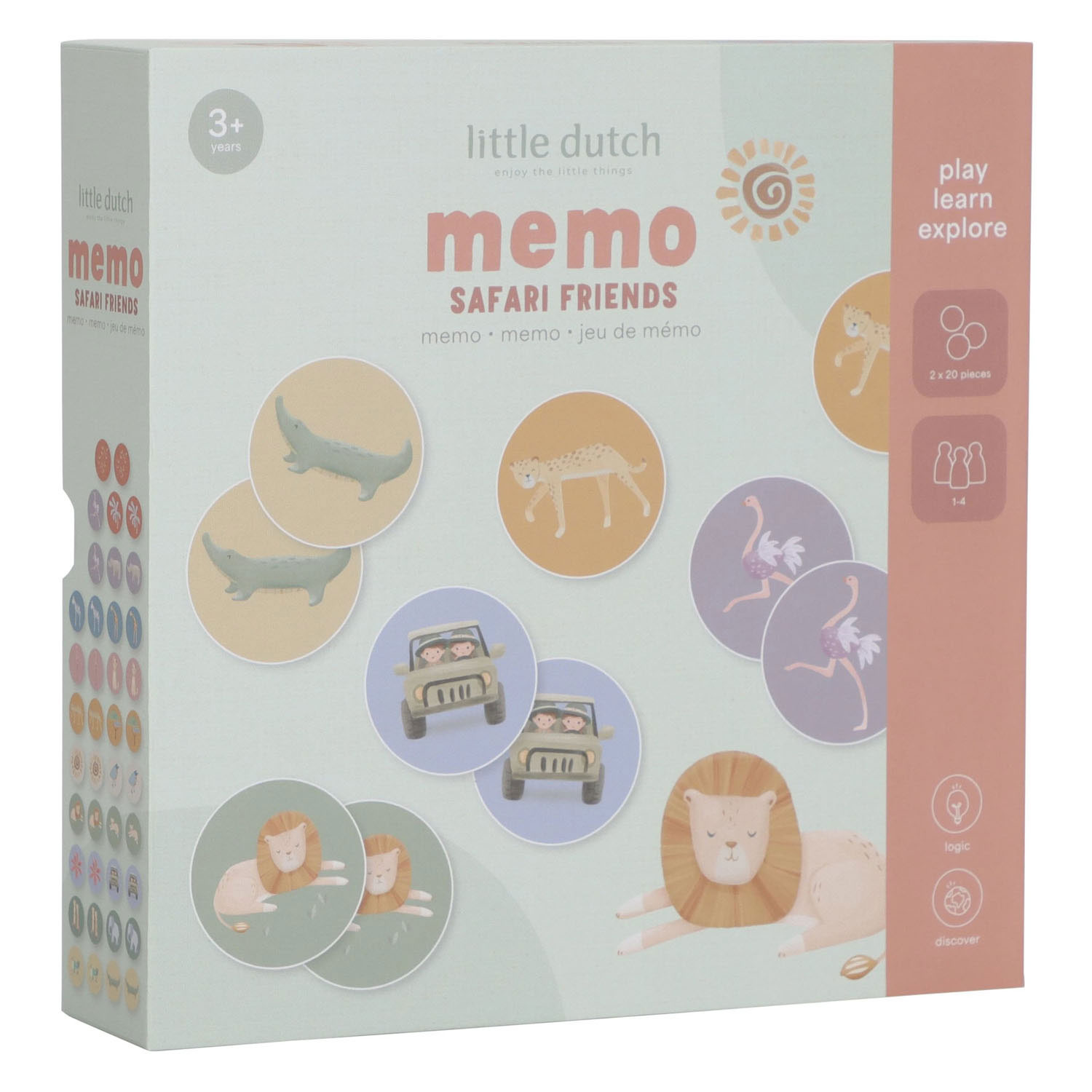 Little Dutch Memo Spel Safari Friends - FSC