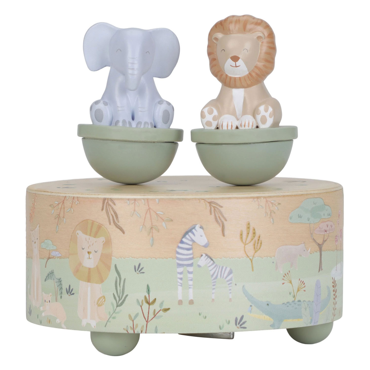 Little Dutch Houten Muziekdoosje met Dieren Safari Friends - FSC