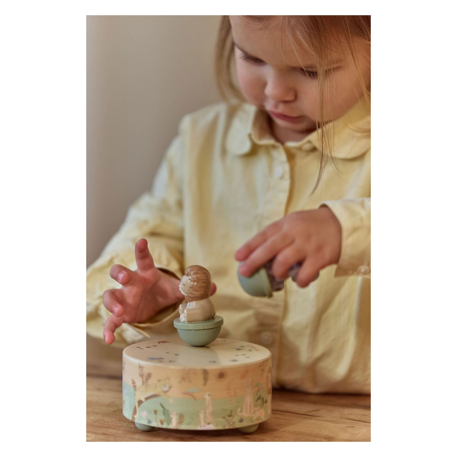 Little Dutch Houten Muziekdoosje met Dieren Safari Friends - FSC