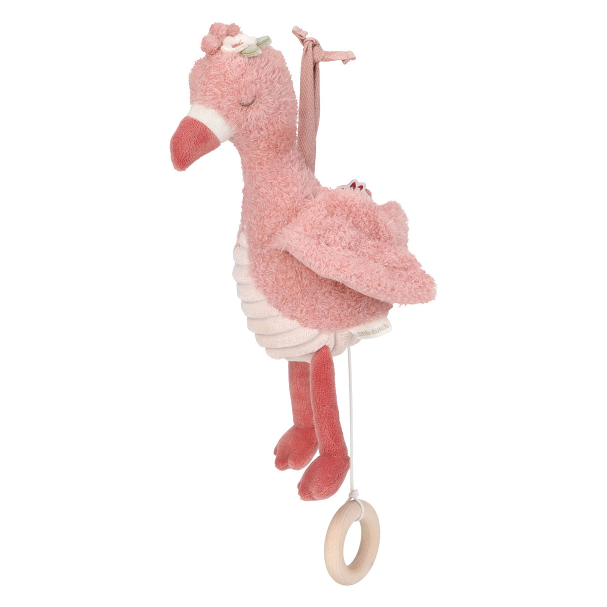 Little Dutch Muziekdoosje Pluche Flamingo Safari Friends