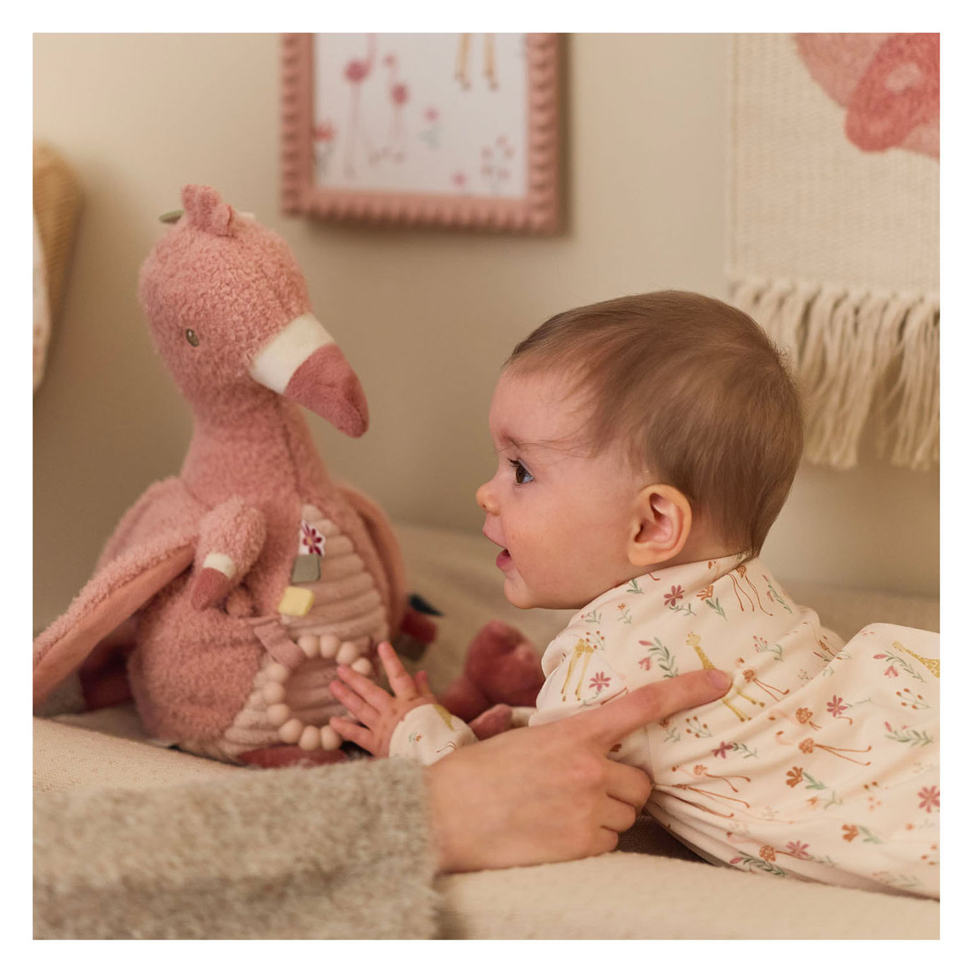 Little Dutch Activiteiten Knuffel Flamingo Safari Friends
