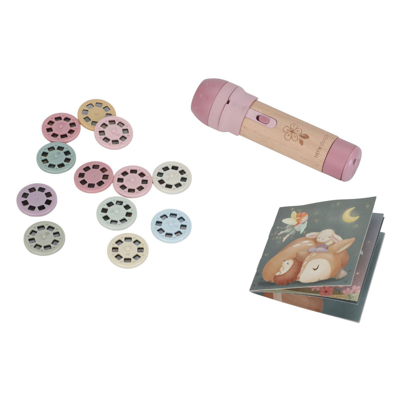 Little Dutch Verhalen Projector zaklamp Roze
