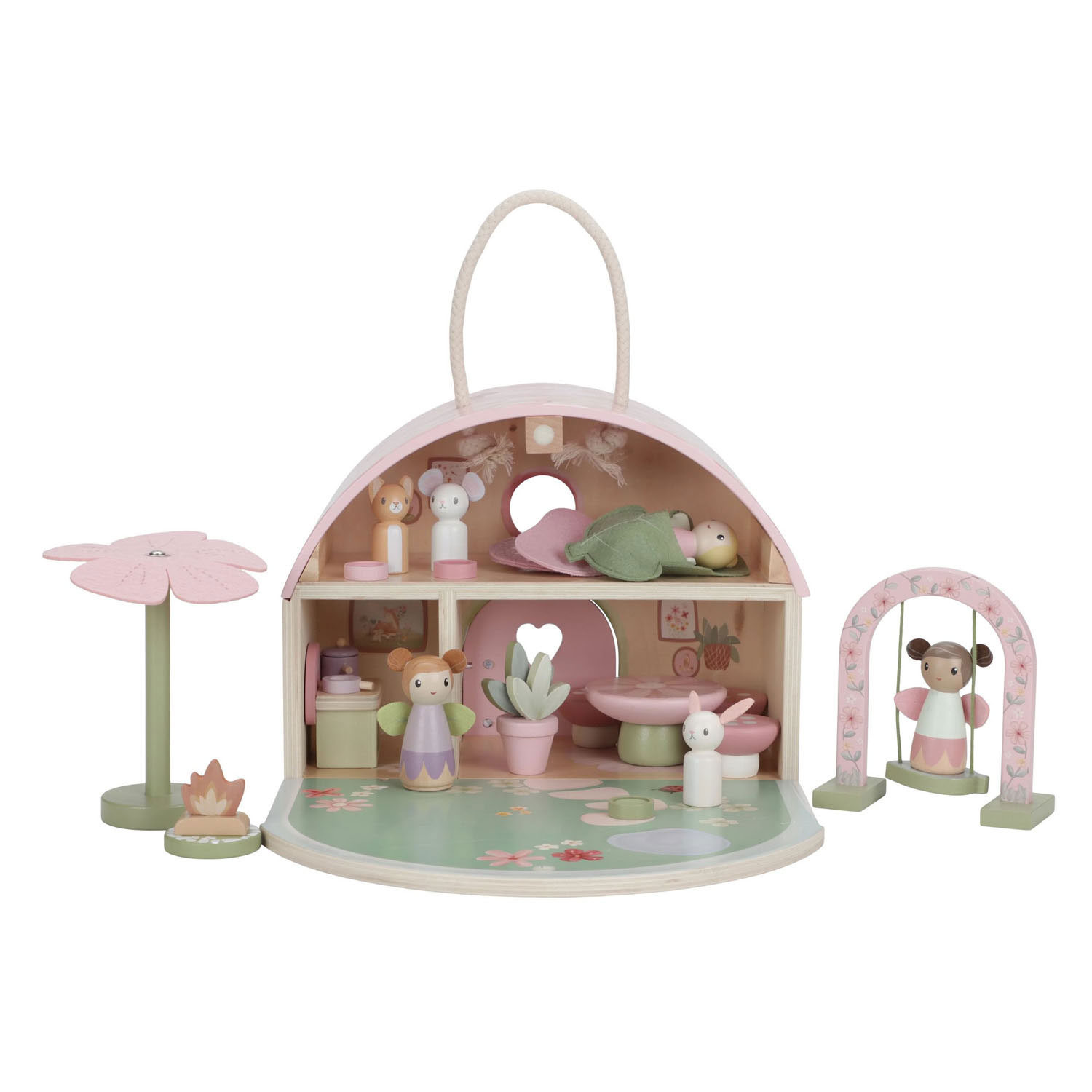 Little Dutch Houten Meeneem Poppenhuis met Accessoires Fairy Garden FSC