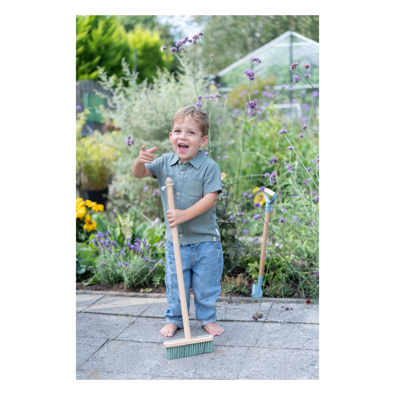 Little Dutch Forest Friends Houten Bezem Groen FSC