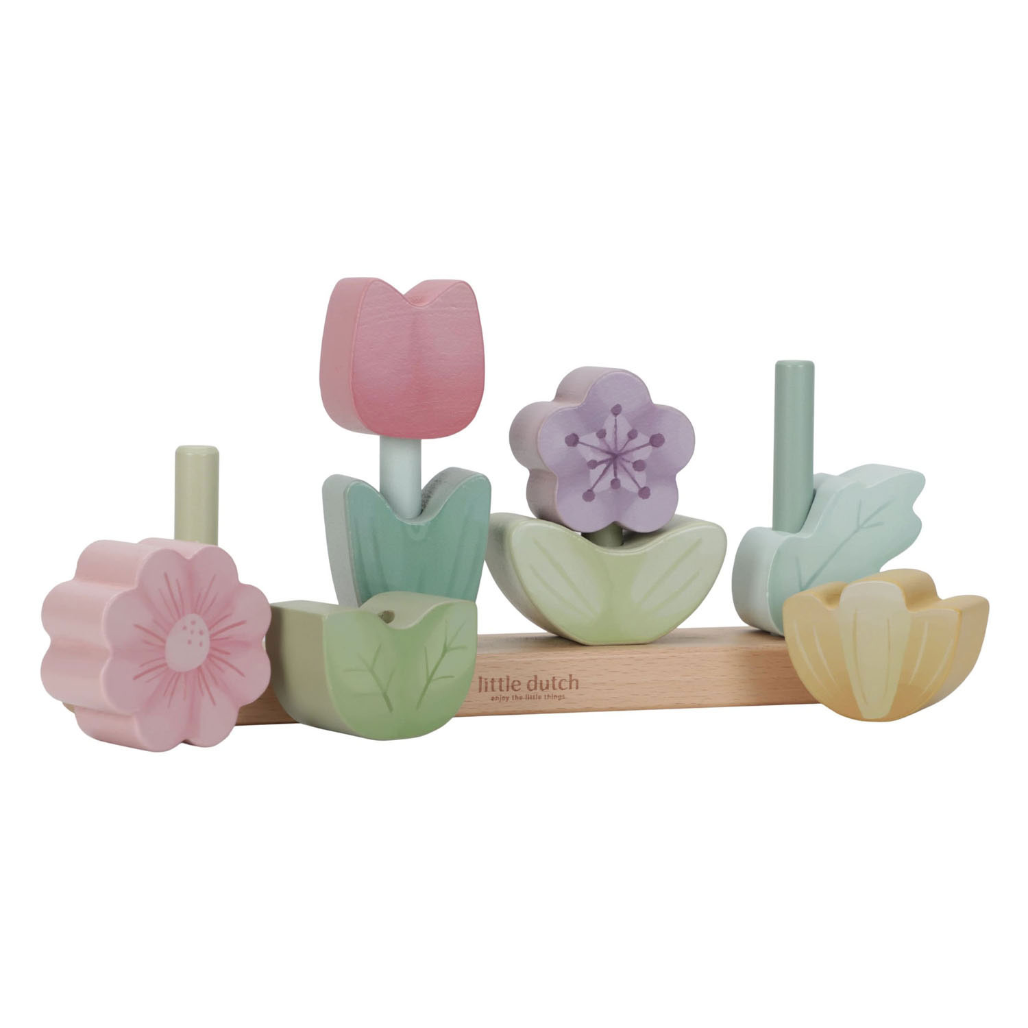 Little Dutch Houten Stapelaar Bloemen Fairy Garden FSC