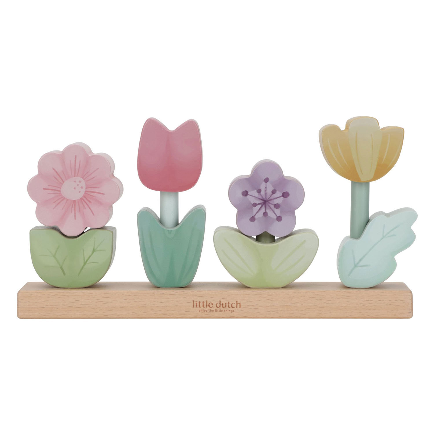 Little Dutch Houten Stapelaar Bloemen Fairy Garden FSC