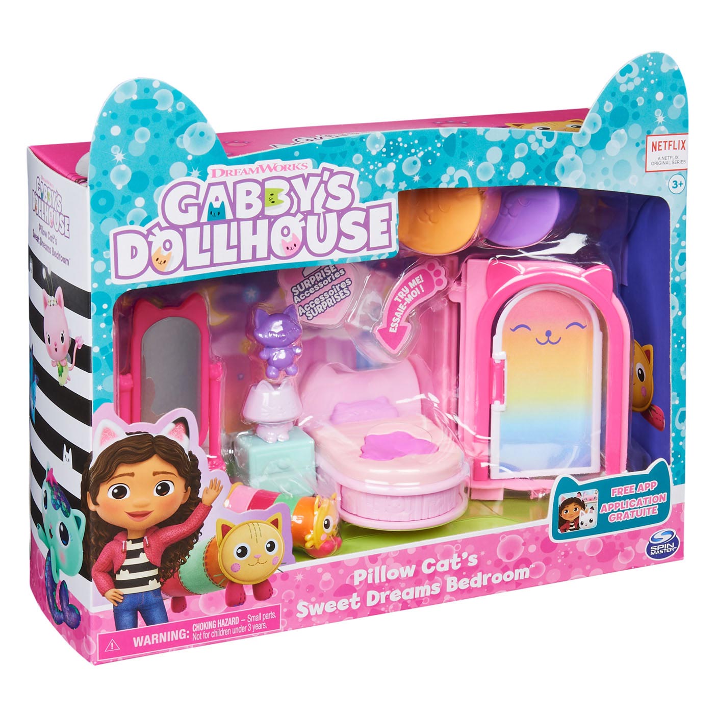Gabby's Dollhouse – Schlafzimmer-Spielset „Sweet Dreams“.