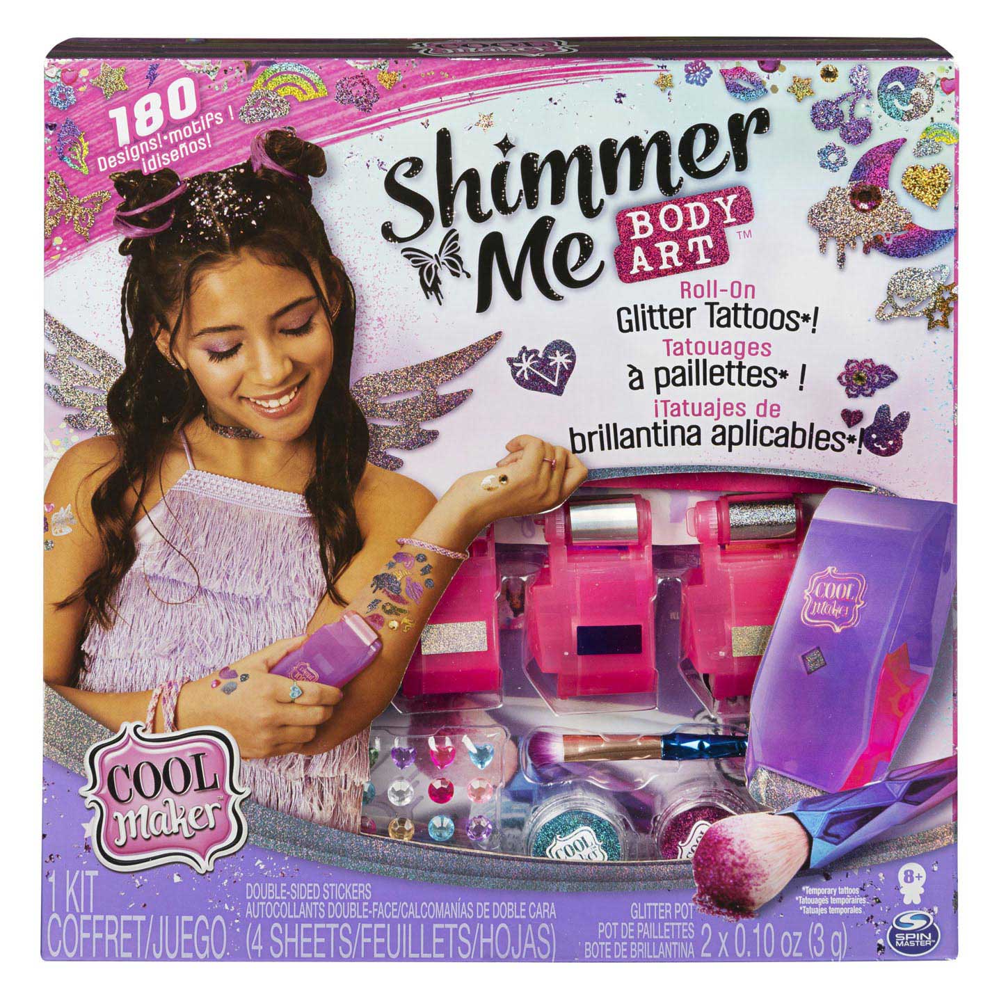 Cool Maker - Tatouages Shimmer Me Body Art Studio, 180 pcs.