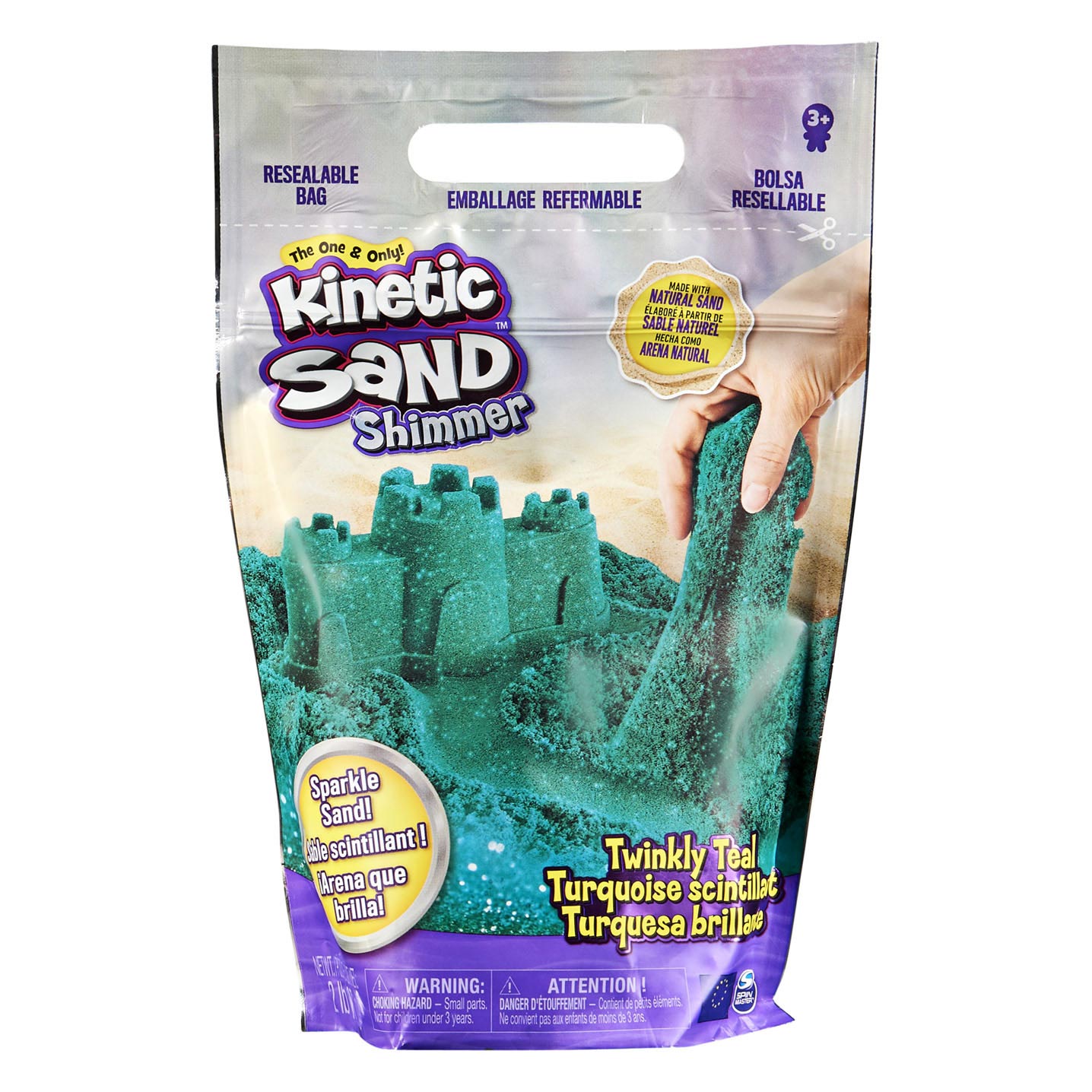 Kinetic Sand - Paillettes Bleu Vert, 907gr.