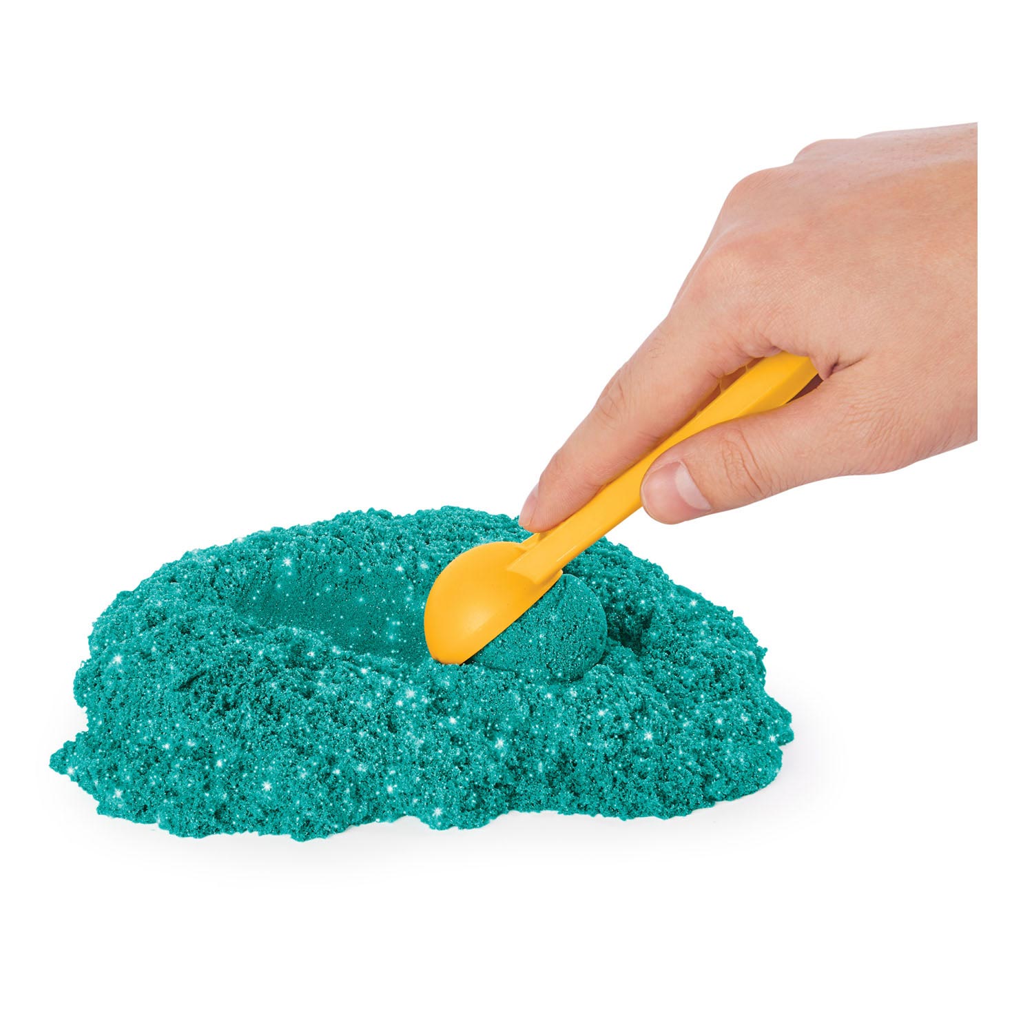 Kinetic Sand - Shimmer Zandkasteel Set Blauwgroen, 453gr.