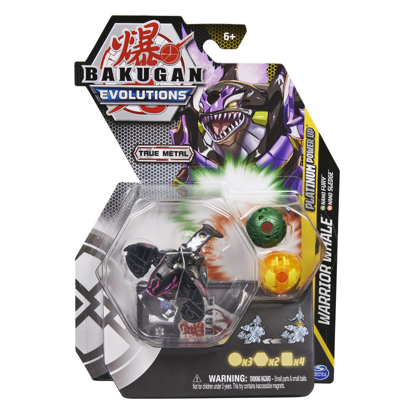 Bakugan Evolutions - Platinum Power Up Actiefiguren, 3dlg.