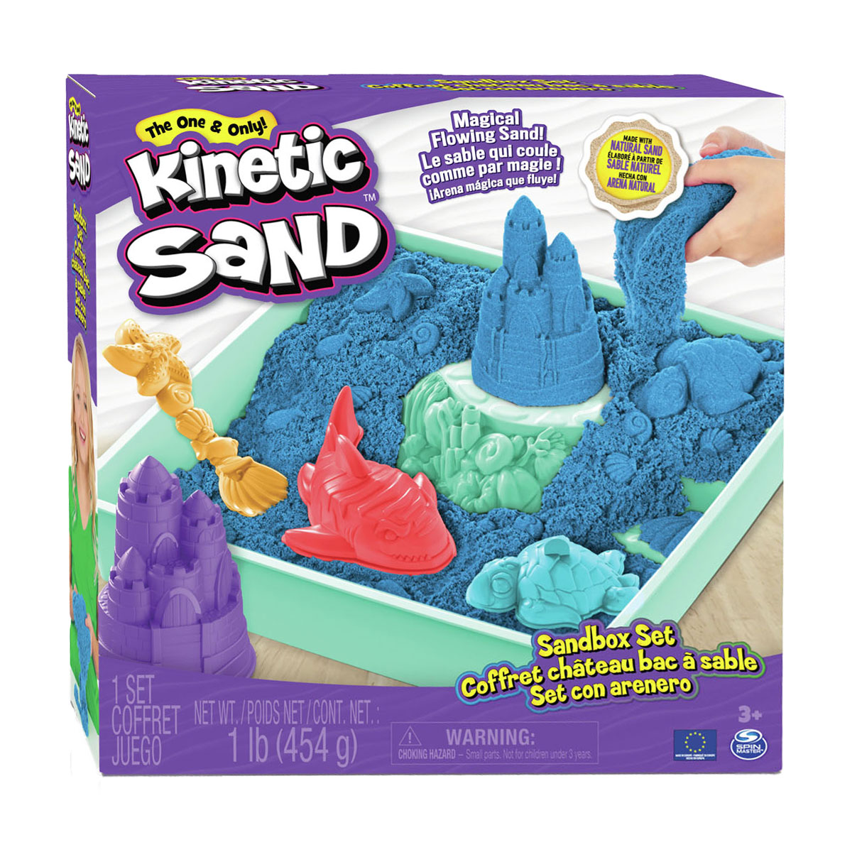 Kinetic Sand - Ensemble bac à sable bleu