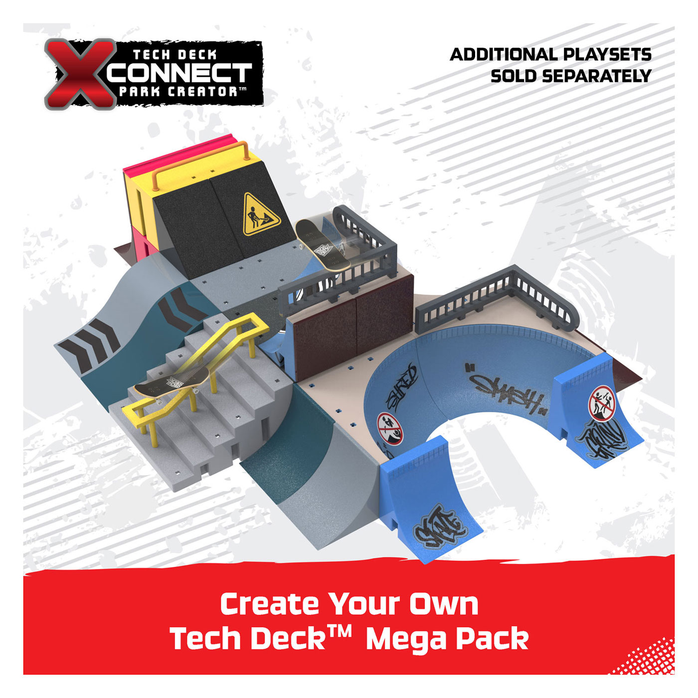 Tech Deck – X-Connect Park Creator – Pyramid Shredder-Spielset