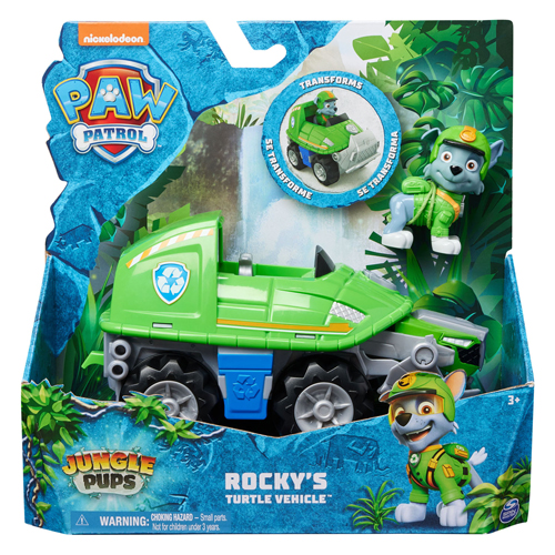 PAW Patrol Jungle Pups Voertuig Speelfiguur - Rocky's Turtle Vehicle