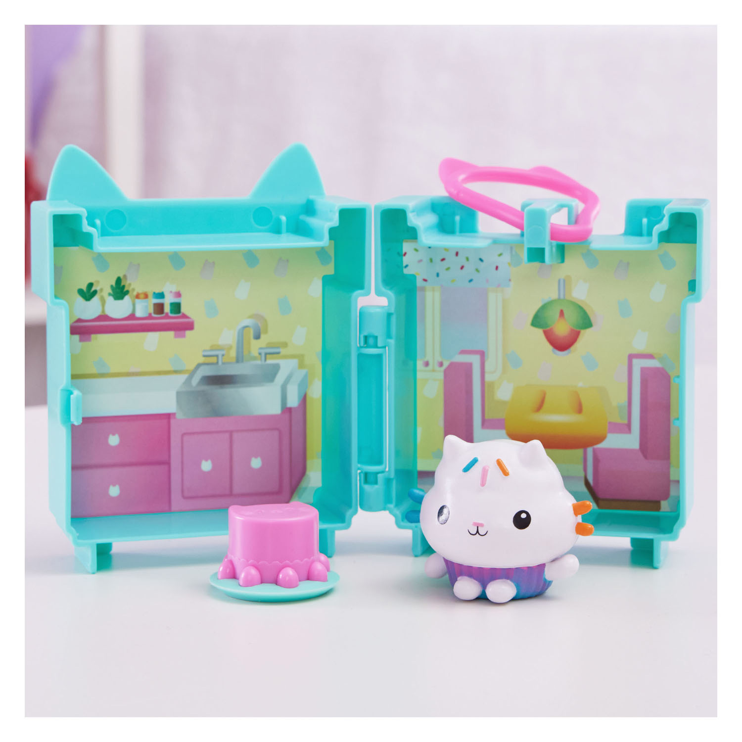 Gabby's Poppenhuis Cakey Cat Speelfiguur Speelset met Clip