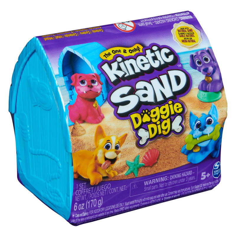 Kinectic Sand Doggie Dig dans un coffre au trésor